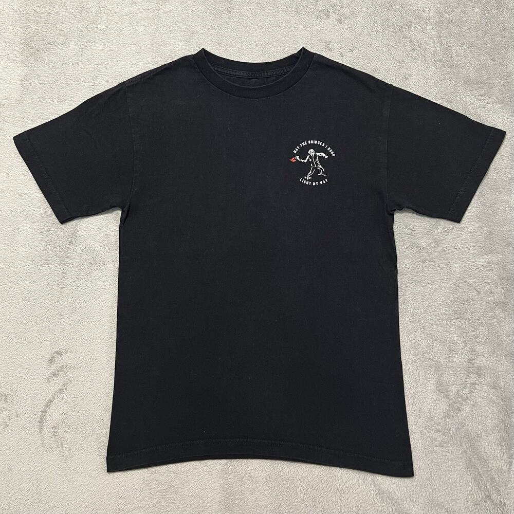 Last Call Co. T Shirt Mens S Black May The Bridges I Burn Light My Way Tee